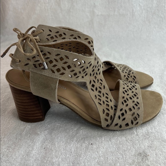 Franco Fortini Taupe Cutout Sandals - Picture 2 of 6